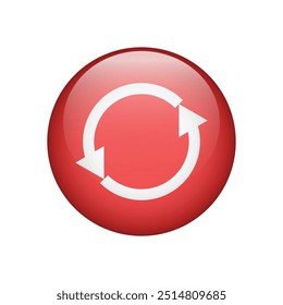Pfeile wiederholen Symbol. Wiederholungssymbol, isolierter Hintergrund. Vektorgrafik