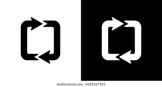 Arrows repeat icon symbols. Vector illustration.