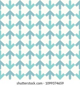 Arrows. Repeated arrowheads ornamental background. Ethnic wallpaper. Tribal embroidery motif. Tribe ornament. Folkloric backdrop. Folk illustration. Digital paper, page fill, textile print, web design