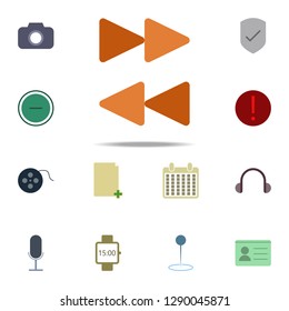arrows of rewind icon. color web icons universal set for web and mobile