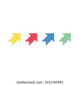 arrows to the right, colored icon. Simple glyph, flat vector of arrow icons, website or mobile application