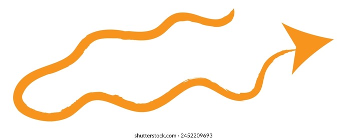 arrows to the right and left are made with brush strokes