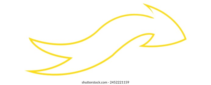 arrows to the right and left are made with brush strokes