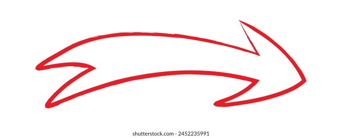 arrows to the right and left are made with brush strokes