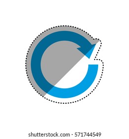 Arrows round cycle icon vector illustration graphic design