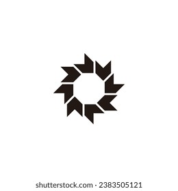 Arrows, rounded, figure geometric symbol simple logo vector
