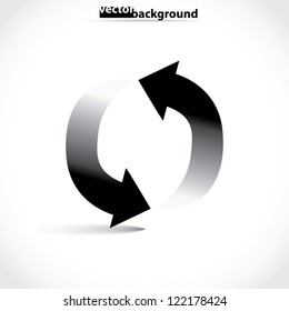 arrows in row symbol, illustration