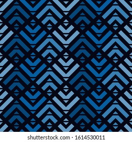Arrows, scales seamless pattern. Ethnic, tribal print. Squama, chevrons ornament. Repeated arrowhead, triangular shapes background. Native americans ornamental wallpaper. Vector abstract digital paper