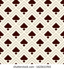 Arrows, scales seamless pattern. Ethnic, tribal print. Squama, chevrons ornament. Repeated arrowhead, triangular shapes background. Native americans ornamental wallpaper. Vector abstract digital paper