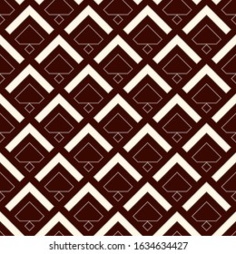 Arrows, scales seamless pattern. Ethnic, tribal print. Squama, chevrons ornament. Repeated arrowhead, triangular shapes background. Native americans ornamental wallpaper. Vector abstract digital paper