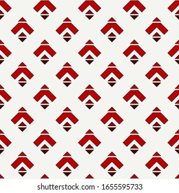 Arrows, scales seamless pattern. Ethnic, tribal print. Squama, chevrons ornament. Repeated arrowhead, triangular shapes background. Native americans ornamental wallpaper. Vector abstract digital paper