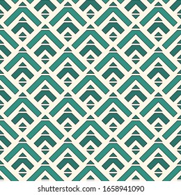 Arrows, scales seamless pattern. Ethnic, tribal print. Squama, chevrons ornament. Repeated arrowhead, triangular shapes background. Native americans ornamental wallpaper. Vector abstract digital paper