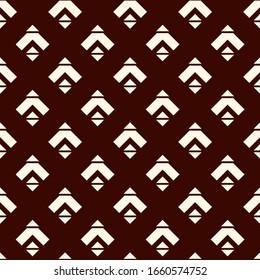 Arrows, scales seamless pattern. Ethnic, tribal print. Squama, chevrons ornament. Repeated arrowhead, triangular shapes background. Native americans ornamental wallpaper. Vector abstract digital paper