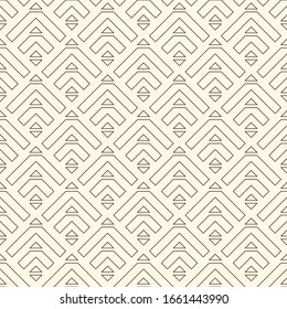 Arrows, scales seamless pattern. Ethnic, tribal print. Squama, chevrons ornament. Repeated arrowhead, triangular shapes background. Native americans ornamental wallpaper. Vector abstract digital paper