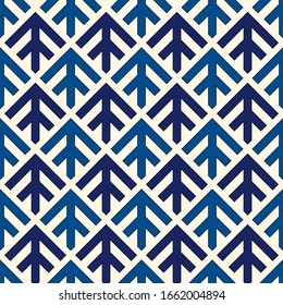 Arrows, scales seamless pattern. Ethnic, tribal print. Squama, chevrons ornament. Repeated arrowhead, triangular shapes background. Native americans ornamental wallpaper. Vector abstract digital paper