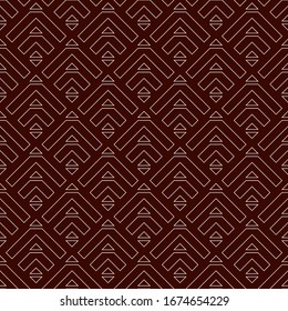 Arrows, scales seamless pattern. Ethnic, tribal print. Squama, chevrons ornament. Repeated arrowhead, triangular shapes background. Native americans ornamental wallpaper. Vector abstract digital paper