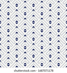 Arrows, scales seamless pattern. Ethnic, tribal print. Squama, chevrons ornament. Repeated arrowhead, triangular shapes background. Native americans ornamental wallpaper. Vector abstract digital paper