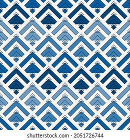 Arrows, scales seamless pattern. Ethnic, tribal print. Squama, chevrons ornament. Repeated arrowhead, triangular shapes background. Native americans ornamental wallpaper. Vector abstract digital paper