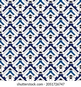 Arrows, scales seamless pattern. Ethnic, tribal print. Squama, chevrons ornament. Repeated arrowhead, triangular shapes background. Native americans ornamental wallpaper. Vector abstract digital paper