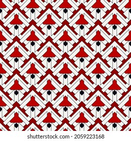 Arrows, scales seamless pattern. Ethnic, tribal print. Squama, chevrons ornament. Repeated arrowhead, triangular shapes background. Native americans ornamental wallpaper. Vector abstract digital paper