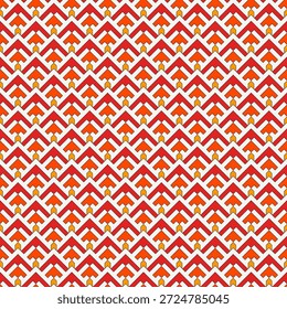 Setas, escalas padrão perfeito. Impressão étnica, tribal. Esquadrão, chevrons ornamento. Ponta de seta repetida, fundo de formas triangulares. Papel de parede ornamental dos ameríndios. Papel digital abstrato vetorial