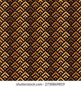 Arrows, scales seamless pattern. Ethnic, tribal print. Squama, chevrons ornament. Repeated arrowhead, triangular shapes background. Native americans ornamental wallpaper. Vector abstract digital paper