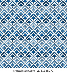 Arrows, scales seamless pattern. Ethnic, tribal print. Squama, chevrons ornament. Repeated arrowhead, triangular shapes background. Native americans ornamental wallpaper. Vector abstract digital paper