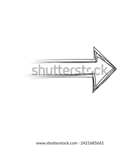 Arrows Scrible line art hand draw vector