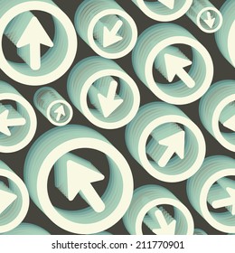 Arrows. Seamless pattern. 3d vector illustration. Can be used for wallpaper, web page background, web banners.