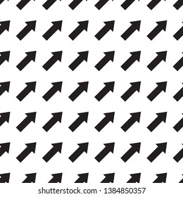 Arrows seamless pattern. Sketch design symbols. Black and white vector illustration. EPS10
