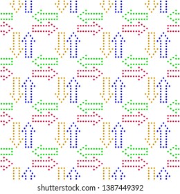 Arrows seamless pattern. Sketch design symbols. Colorful vector illustration. EPS10