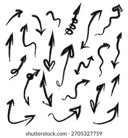 Conjunto de flechas de 100 iconos negros. Icono de flecha. Colección de Vector de flecha. Flecha. Cursor. Modernas flechas simples. Ilustración vectorial.