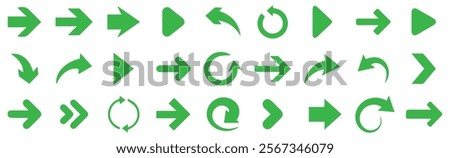 Arrows set of 50 black icons. Arrow icon. Arrow vector collection. Arrow. Cursor. Modern simple arrows. Vector illustration.