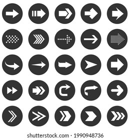 Arrows set. Arrow icon collection. Set different arrows or web design. Arrow flat style isolated on white background - stock vector.
