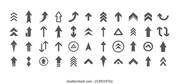 Arrows set. Arrow icon collection. Flat style isolated icons. Stock vector.