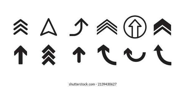 Arrows set. Arrow icon collection. Flat style isolated icons. Stock vector.