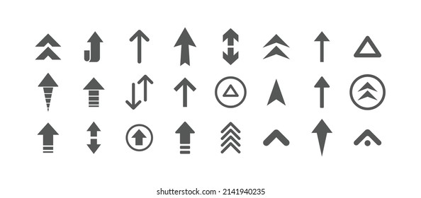 Arrows set. Arrow icon collection. Flat style isolated icons. Stock vector.