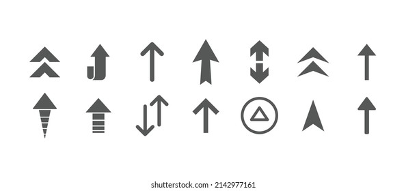 Arrows set. Arrow icon collection. Flat style isolated icons. Stock vector.