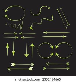 Arrows set. Arrow icon collection. Set different arrows or web design. Arrow flat style isolated on white background - stock vector.