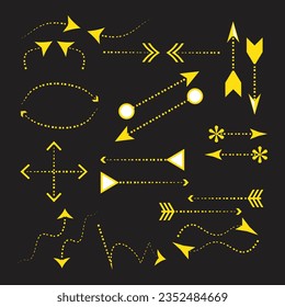 Arrows set. Arrow icon collection. Set different arrows or web design. Arrow flat style isolated on white background - stock vector.
