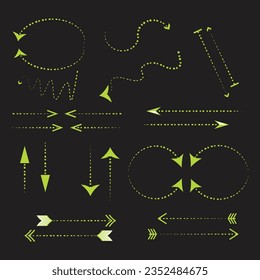 Arrows set. Arrow icon collection. Set different arrows or web design. Arrow flat style isolated on white background - stock vector.