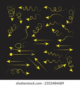 Pfeilsatz. Kollektion von Pfeilsymbol. Legen Sie verschiedene Pfeile oder Webdesign fest. Pfeil-Ebene einzeln auf weißem Hintergrund - Vektorgrafik.