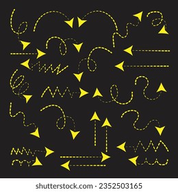 Pfeilsatz. Kollektion von Pfeilsymbol. Legen Sie verschiedene Pfeile oder Webdesign fest. Pfeil-Ebene einzeln auf weißem Hintergrund - Vektorgrafik.