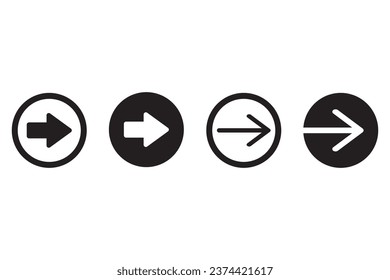 Arrows set. Arrow icon collection. Arrow flat style isolated, stock vector. Arrow flat vector icon.     