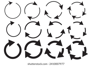 Arrows set. Arrow icon collection. Set different arrows or web design. Arrow flat style isolated on white background - stock vector.