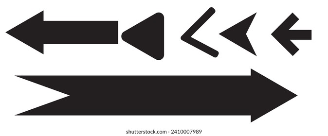 Arrows set. Arrow icon collection. Set different arrows or web design. Arrow flat style isolated on white background - stock vector.