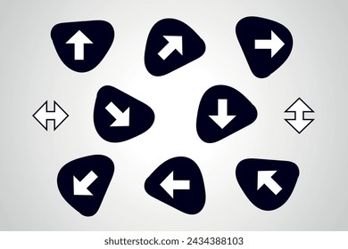 Arrows set. Arrow icon collection. Set different arrows or web design. 
