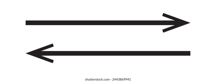 Flechas establecidas. Colección de iconos de flecha. Establecer diferentes flechas o diseño web. Estilo plano de flecha aislado sobre fondo blanco - vector de stock.