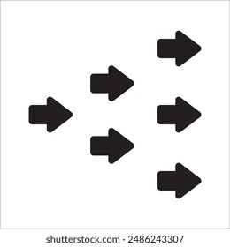 Arrows set. Arrow icon collection. Set different arrows or web design. Arrow flat style isolated on white background - stock vector.