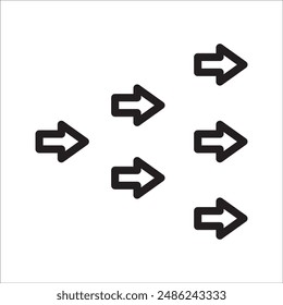 Arrows set. Arrow icon collection. Set different arrows or web design. Arrow flat style isolated on white background - stock vector.